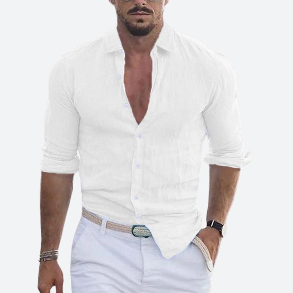 Chemise Décontractée pour Homme à Col Rabattu 4