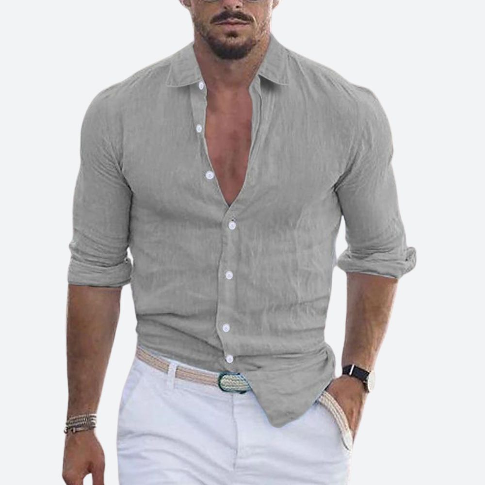 Chemise Décontractée pour Homme à Col Rabattu 5