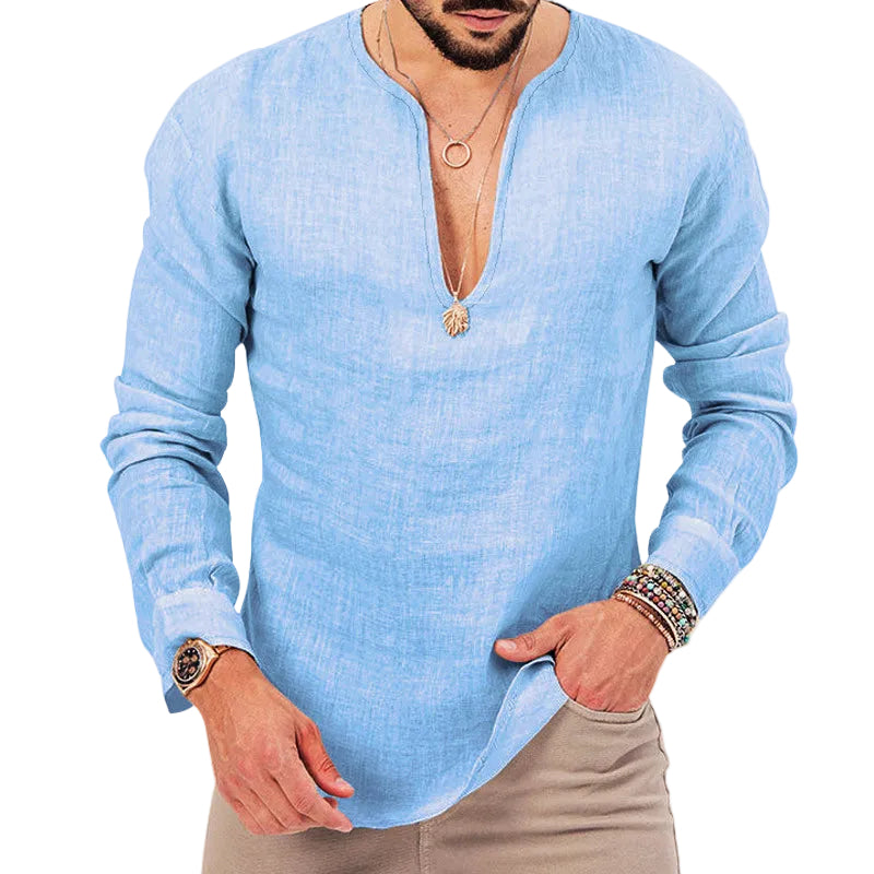 Chemise Femme Décontractée à Décolleté en V 0