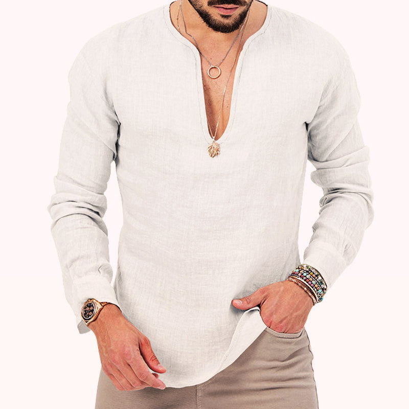 Chemise Femme Décontractée à Décolleté en V 1
