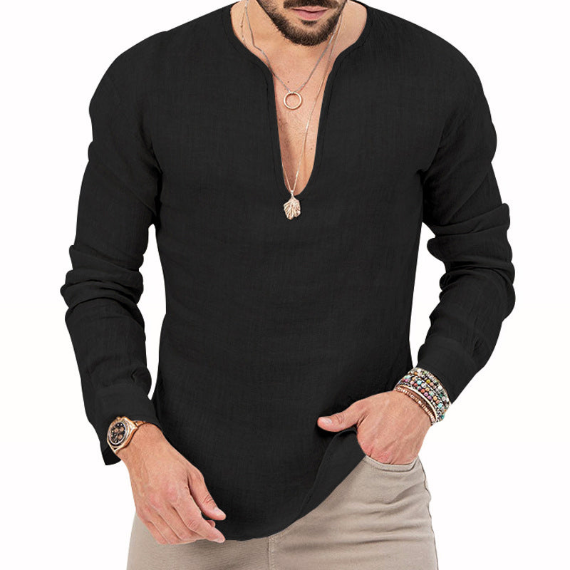 Chemise Femme Décontractée à Décolleté en V 3