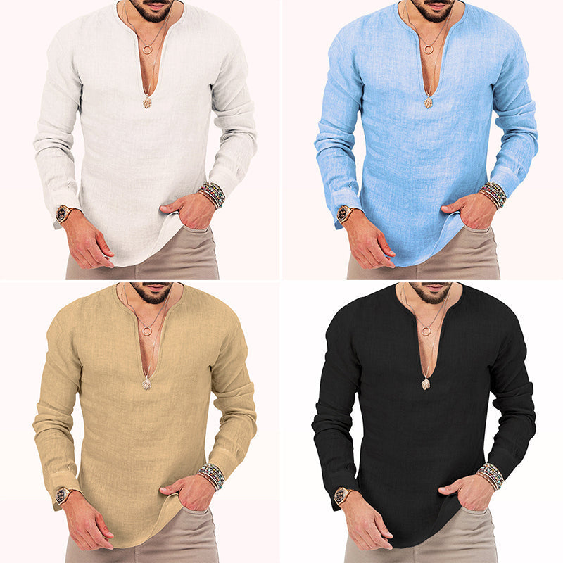 Chemise Femme Décontractée à Décolleté en V 5