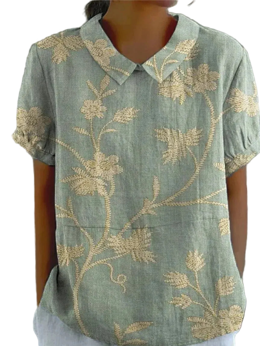 Chemise Femme Décontractée à Fleurs 0
