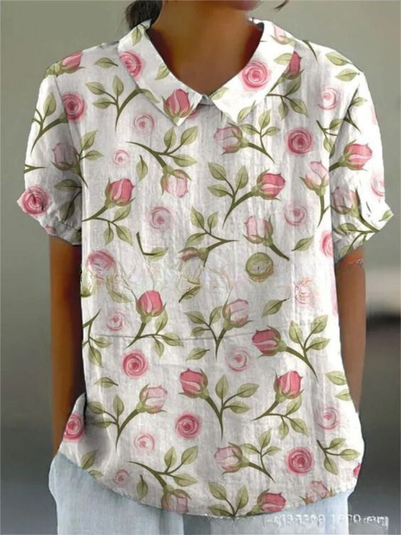 Chemise Femme Décontractée à Fleurs 4