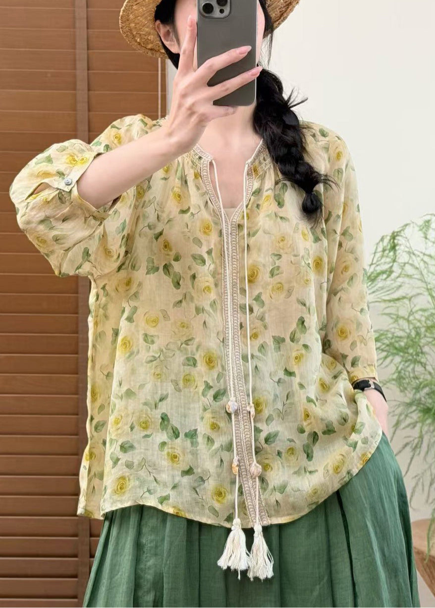 Chemise Femme Imprimé Surdimensionné Décontractée 3