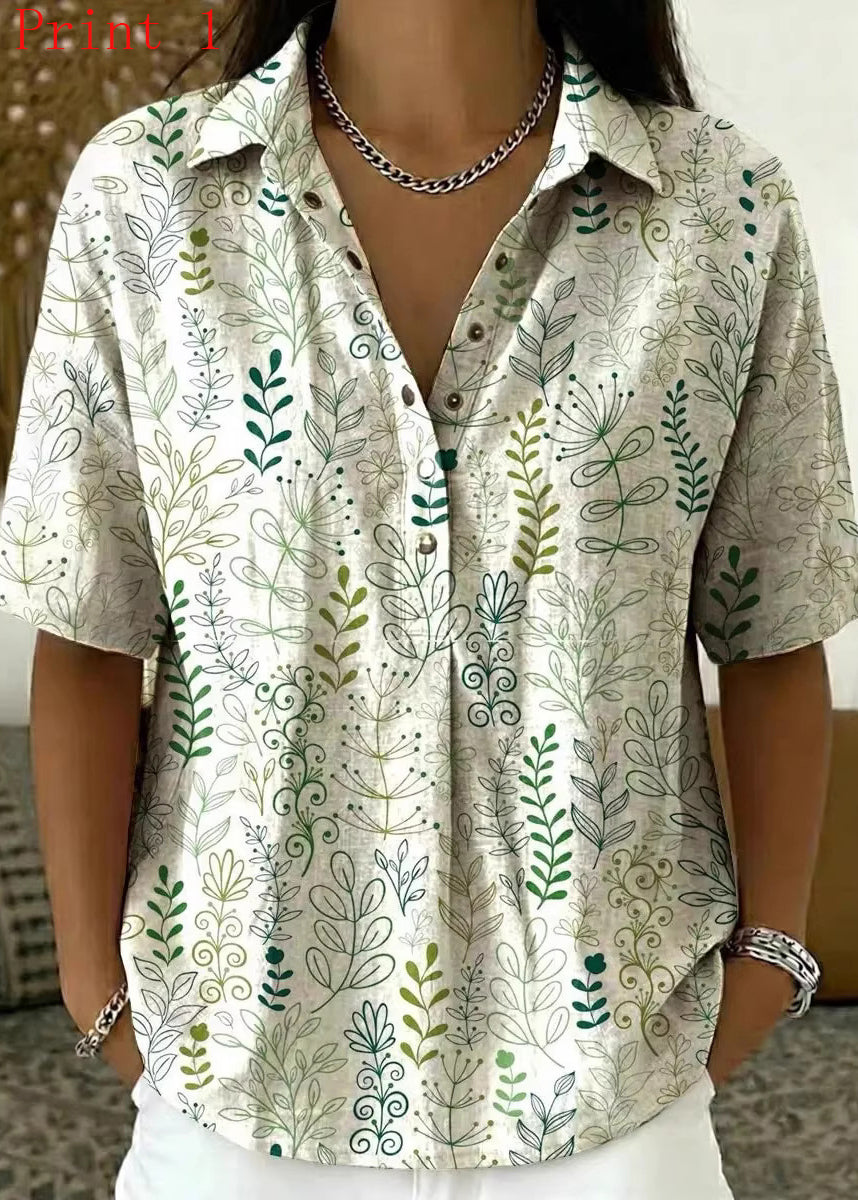 Chemise Femme Imprimée Col Peter Pan 0