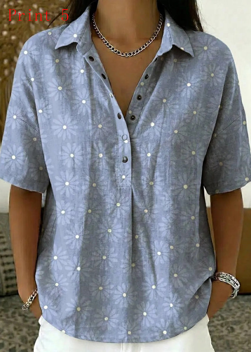Chemise Femme Imprimée Col Peter Pan 4