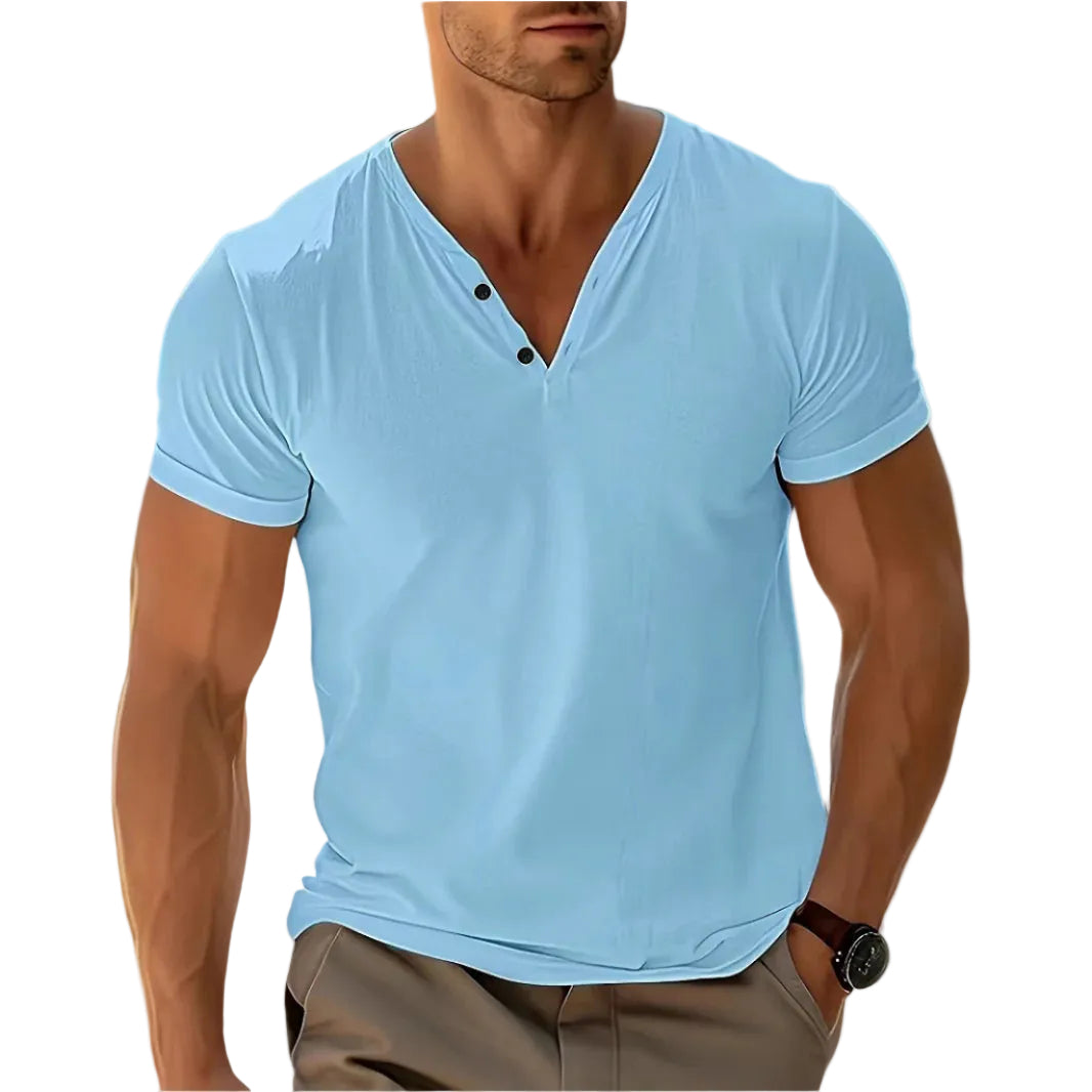 Chemise Henley pour Homme Style Décontracté 0