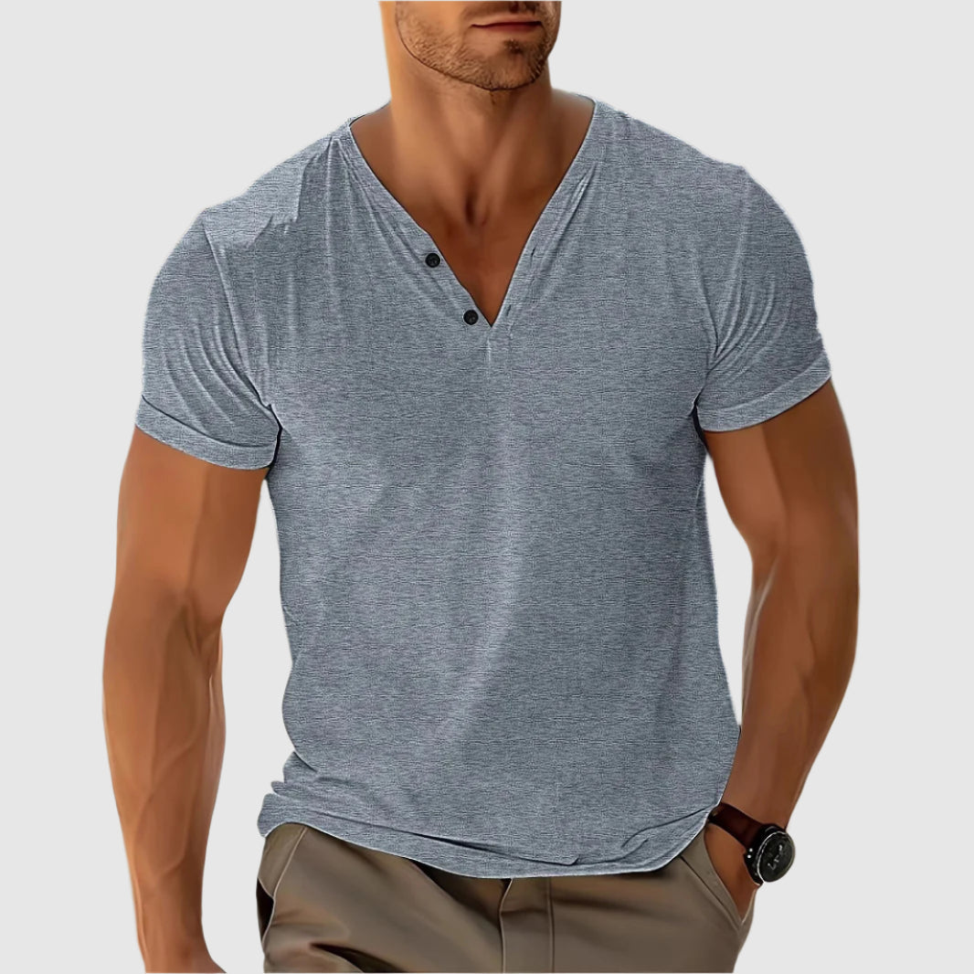 Chemise Henley pour Homme Style Décontracté 1