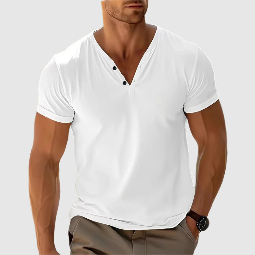 Chemise Henley pour Homme Style Décontracté 2