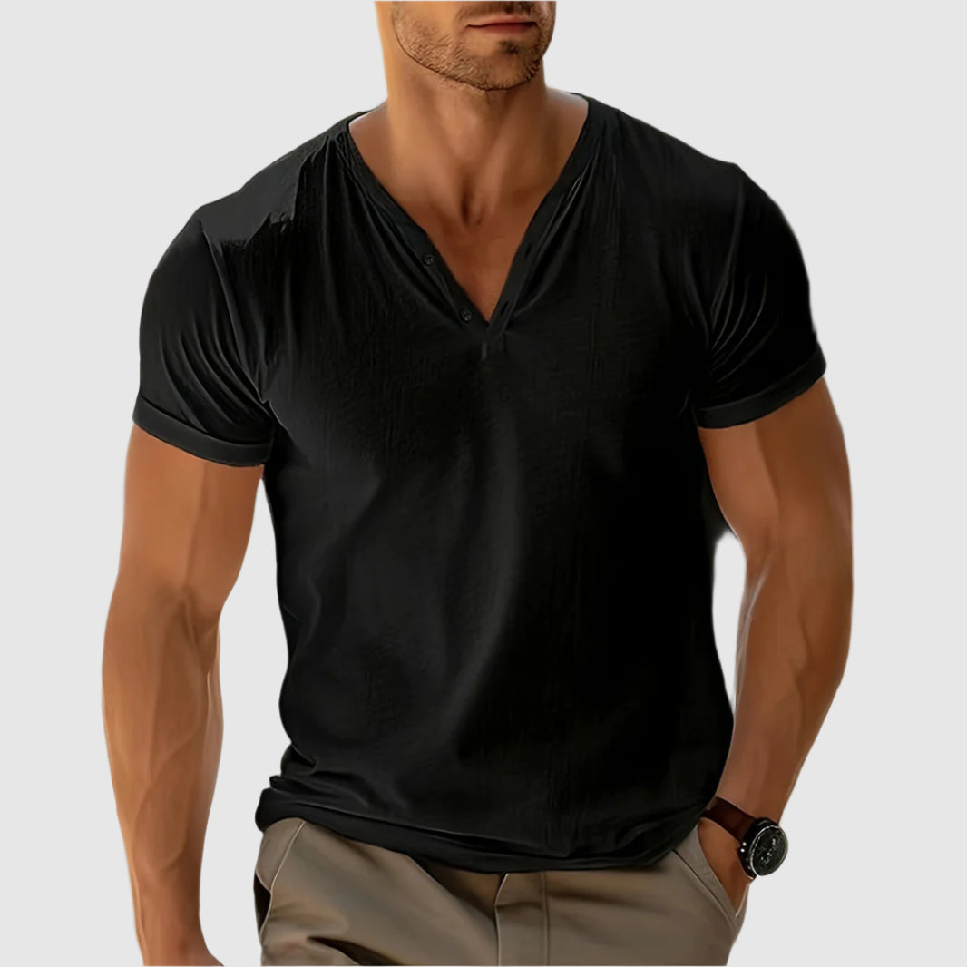 Chemise Henley pour Homme Style Décontracté 4
