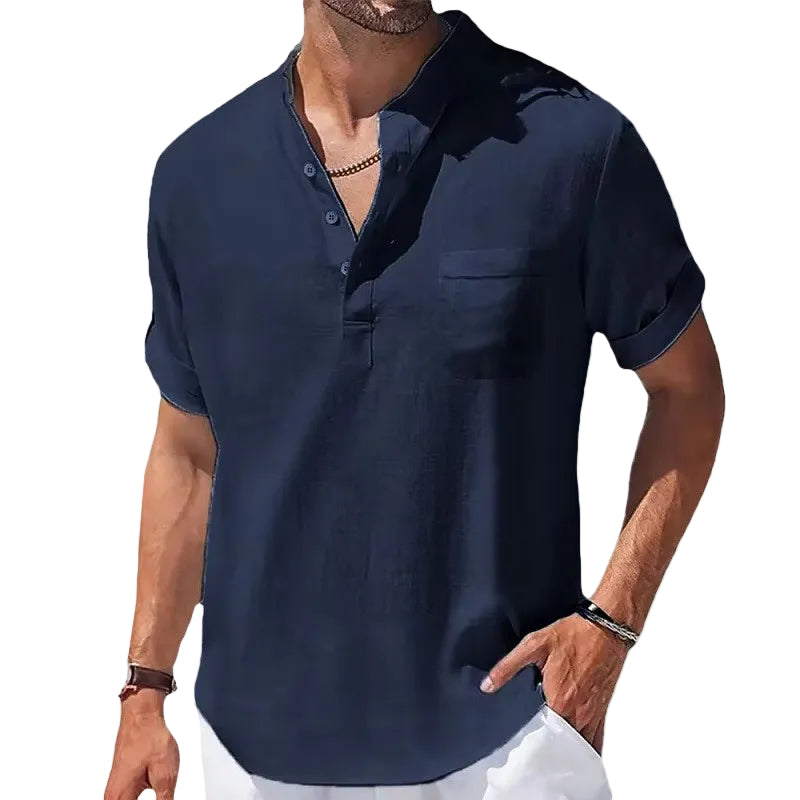 Chemise Homme Henley Décontractée 0