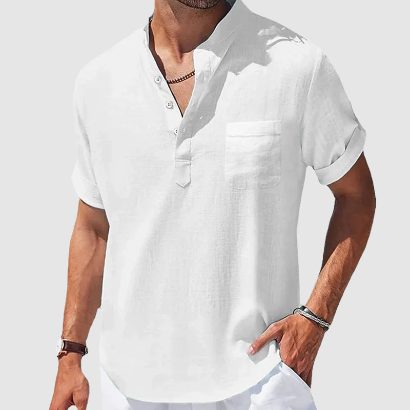 Chemise Homme Henley Décontractée 2