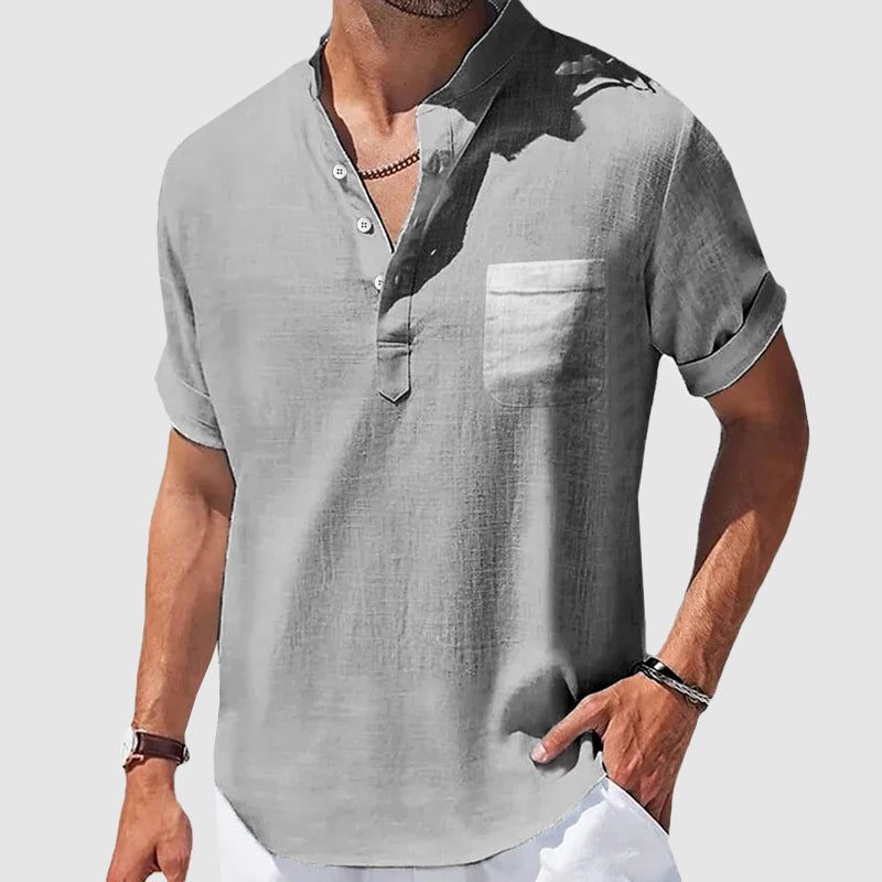 Chemise Homme Henley Décontractée 3