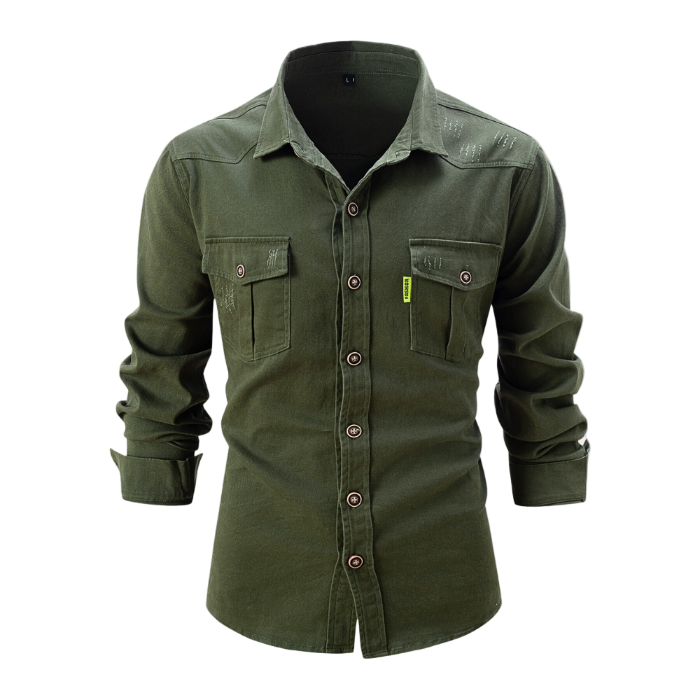 Chemise Homme à Manches Longues avec Poches 0