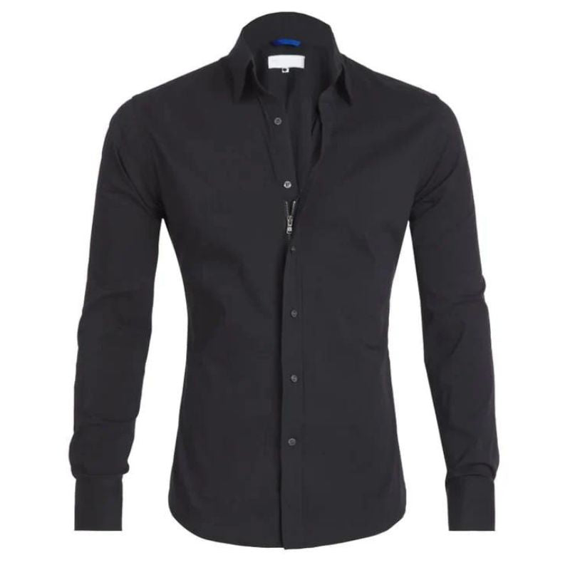 Chemise Zippée Décontractée pour Hommes 0