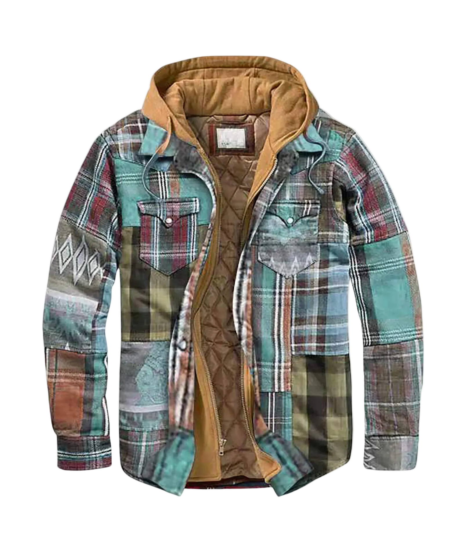 Chemise à Carreaux Homme avec Capuche Classique 0