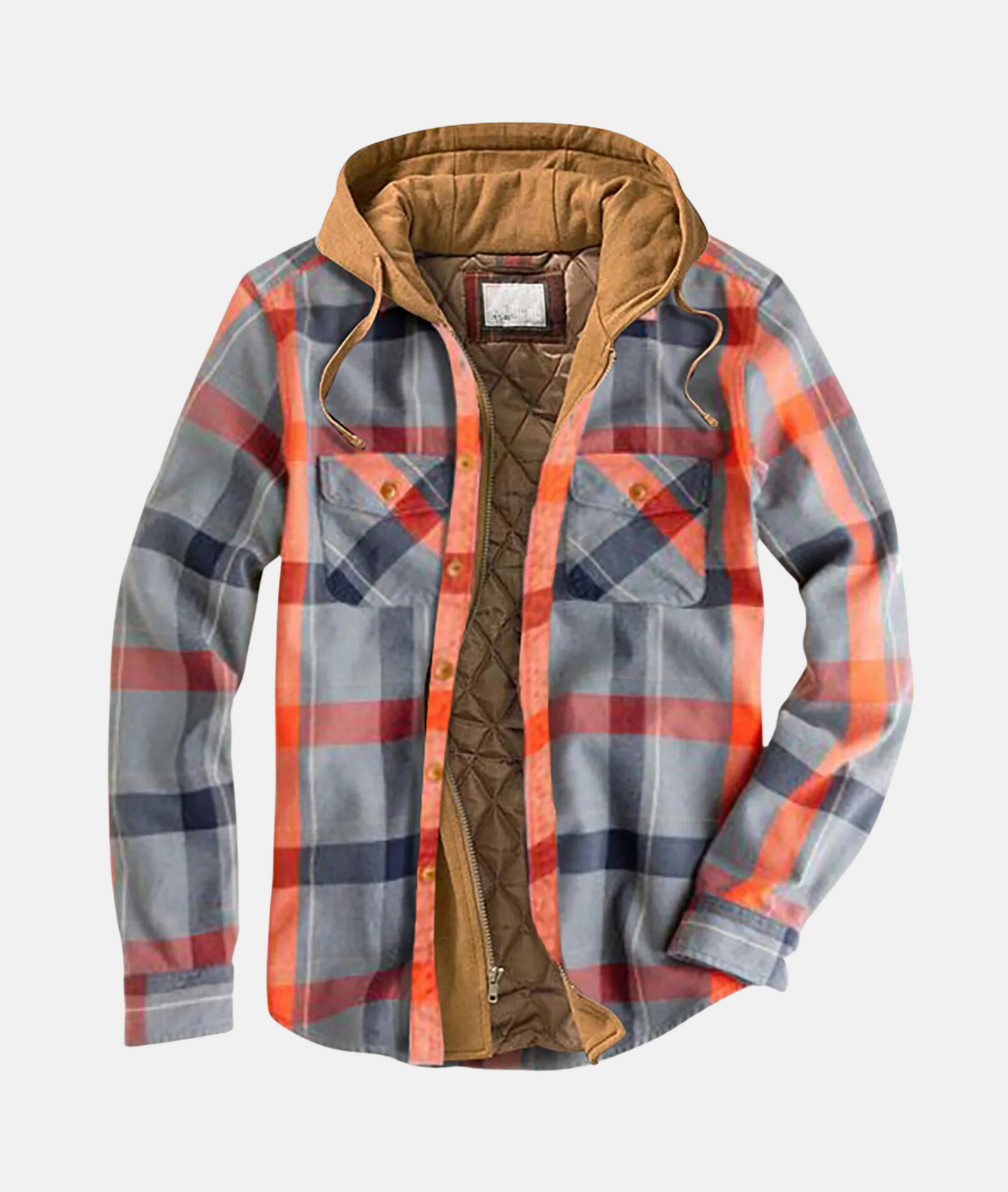 Chemise à Carreaux Homme avec Capuche Classique 3