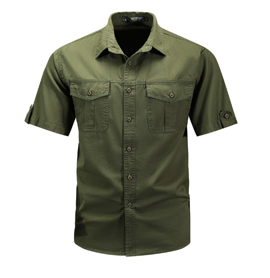 Chemise à Poche Utilitaire Printanière pour Hommes 3