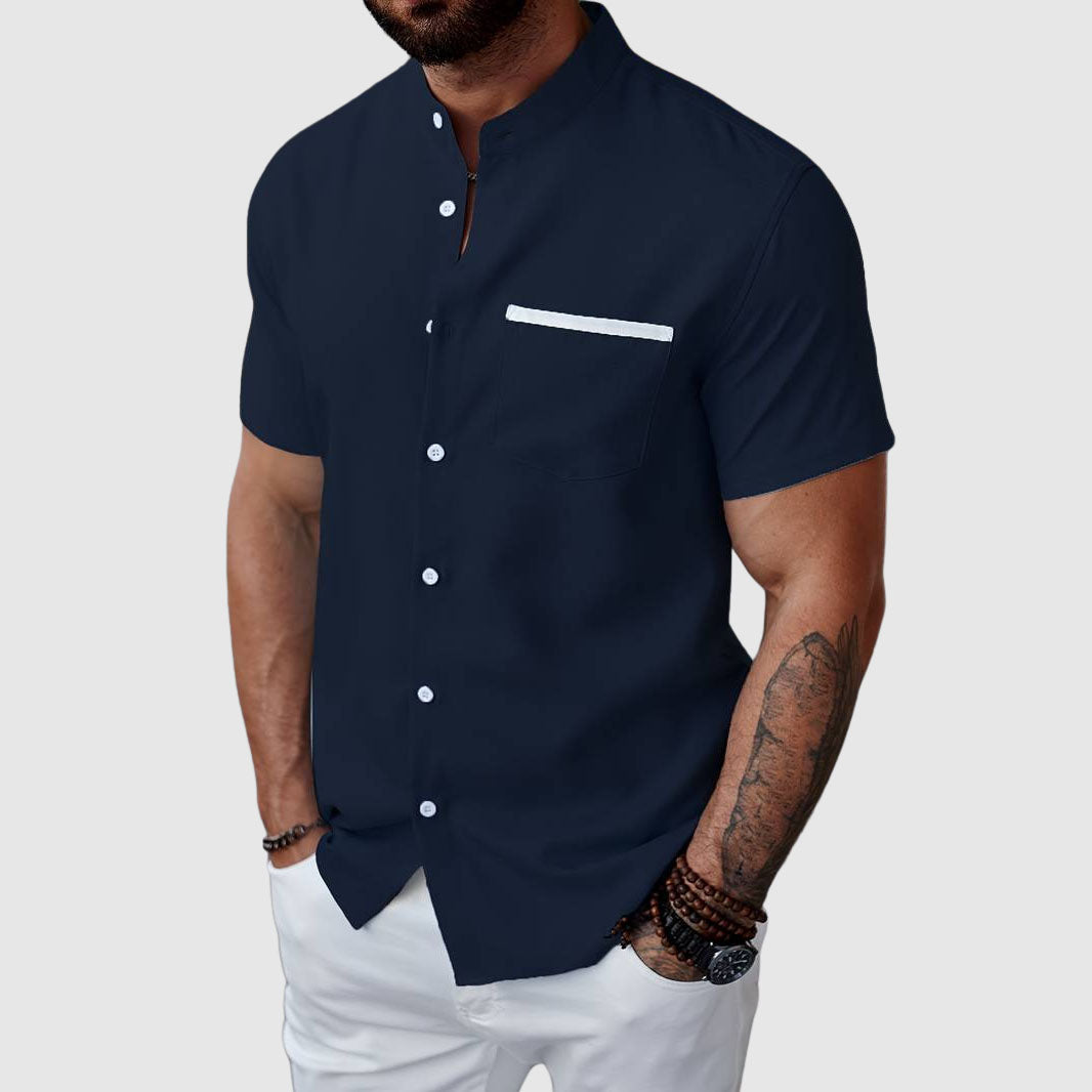 Chemise d'été Henley pour Homme Classique 3