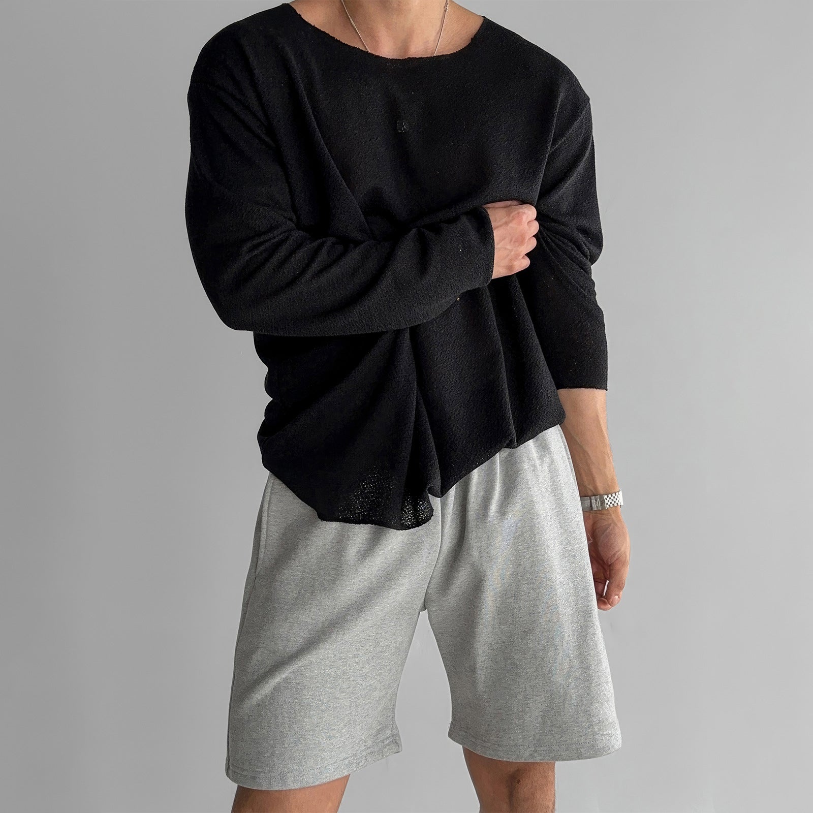Chemise pour Homme Tricot Décontractée 2