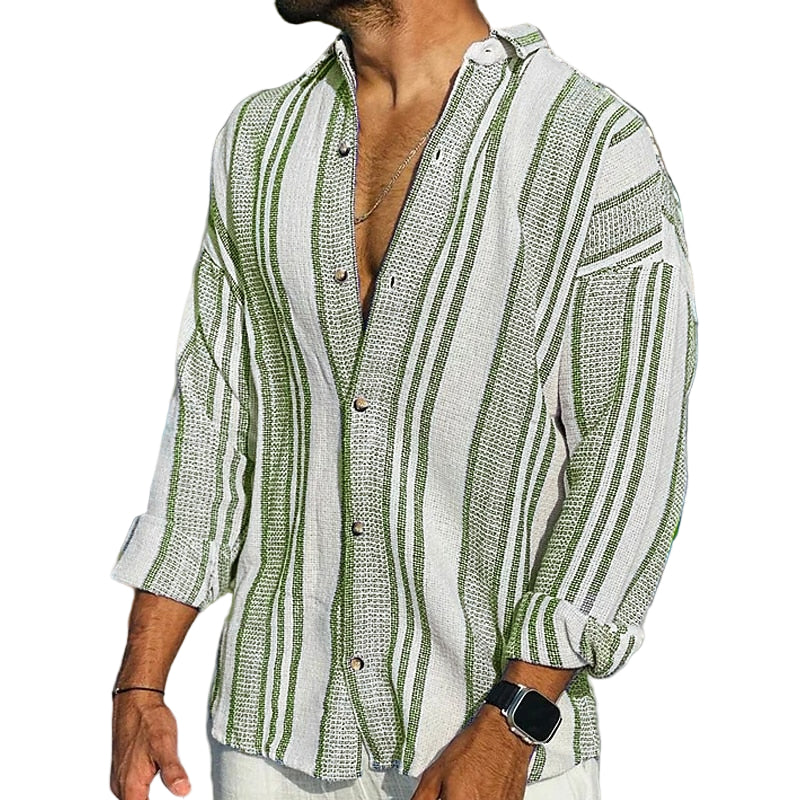 Chemise pour Homme à Rayures Classiques 0
