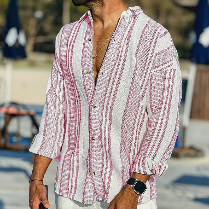 Chemise pour Homme à Rayures Classiques 2