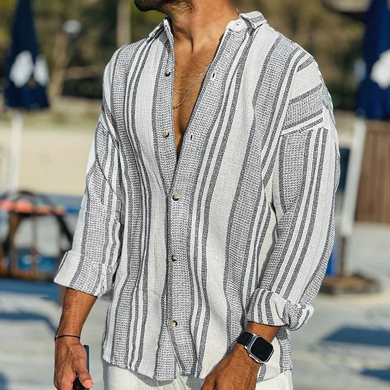 Chemise pour Homme à Rayures Classiques 3