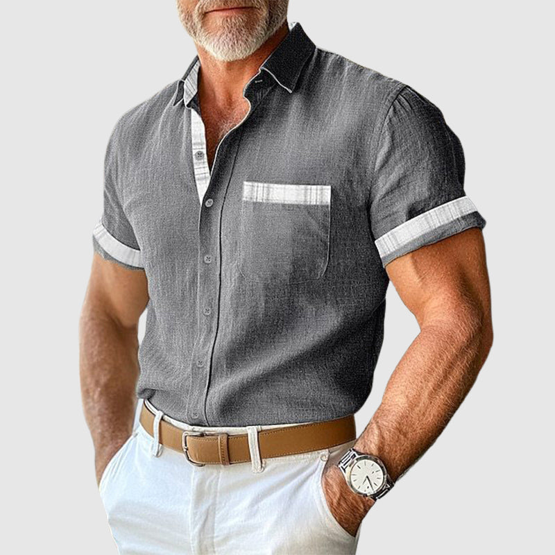 Chemise pour Homme en Lin Classique 1