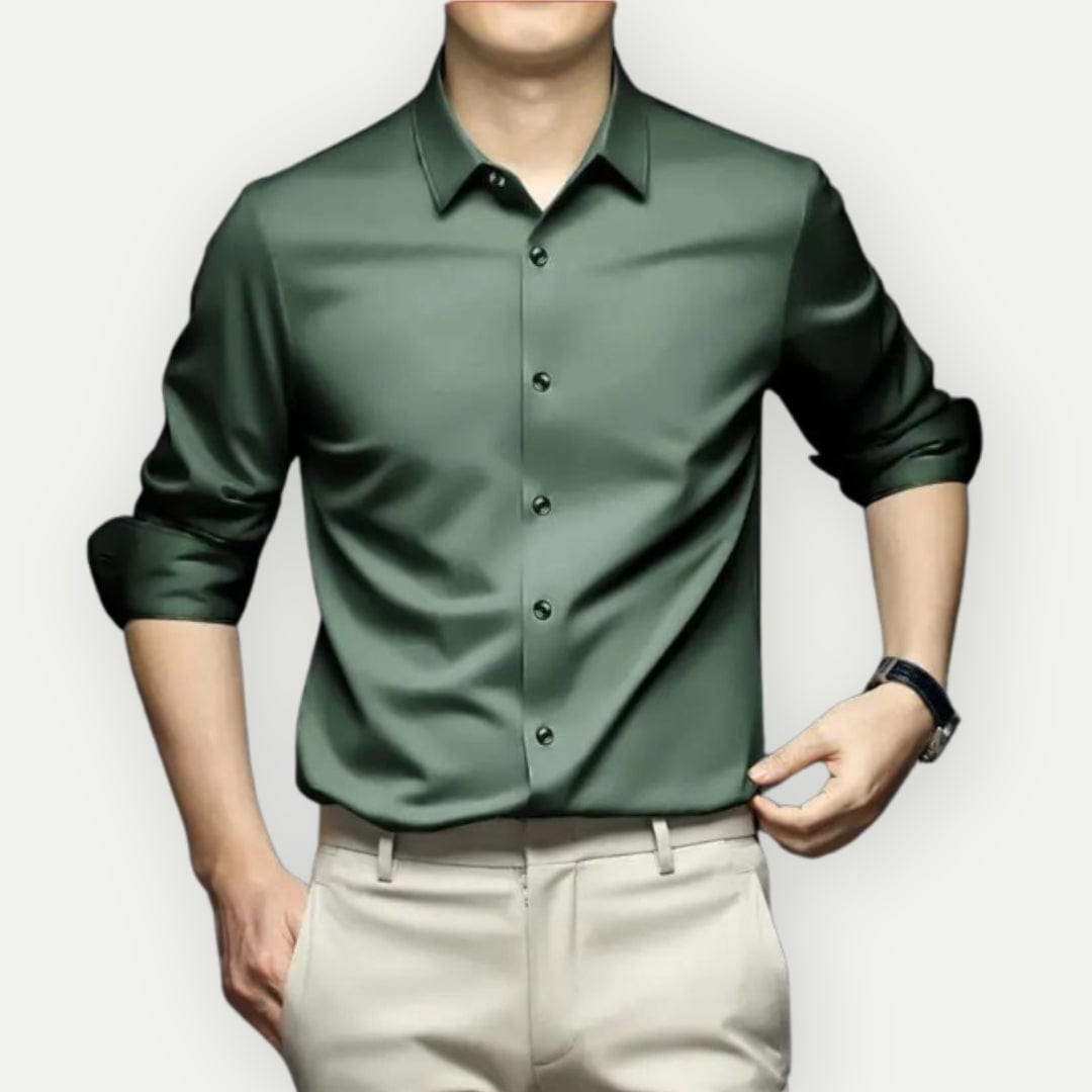 Chemise pour Hommes Slim Fit en Tissu Anti-Froissement 1