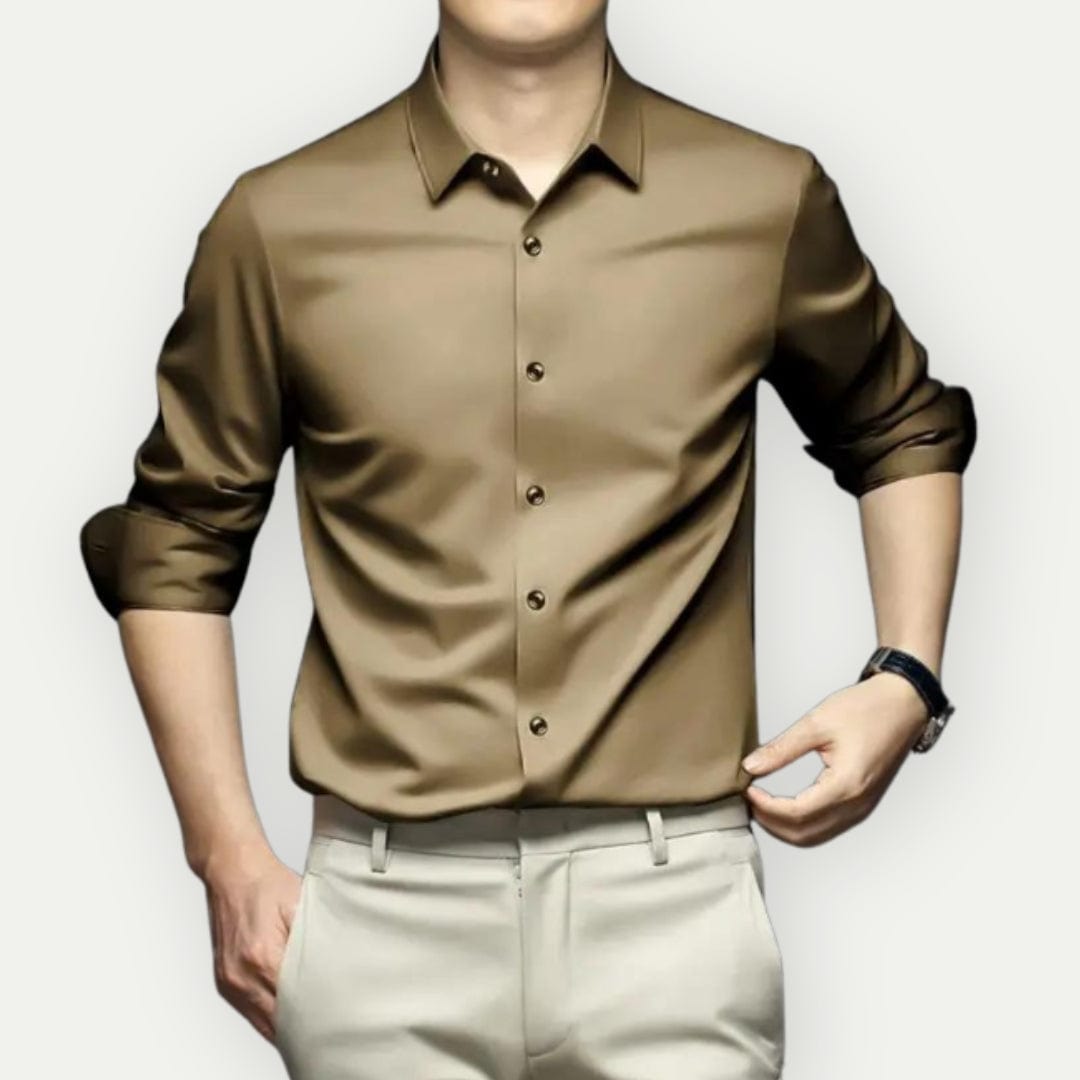 Chemise pour Hommes Slim Fit en Tissu Anti-Froissement 9
