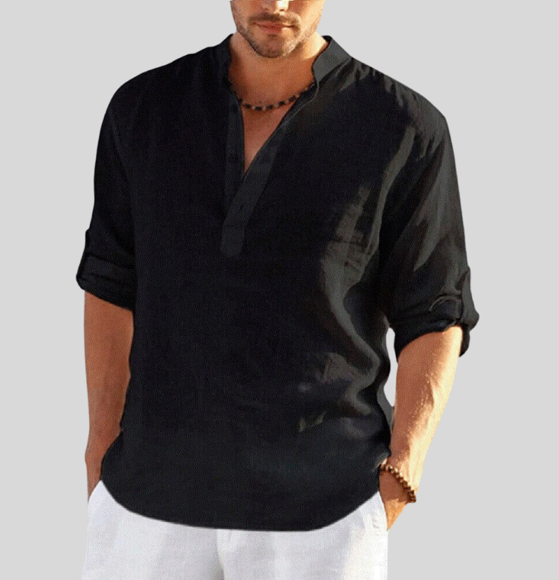 Chemise pour hommes Henley à manches longues 6
