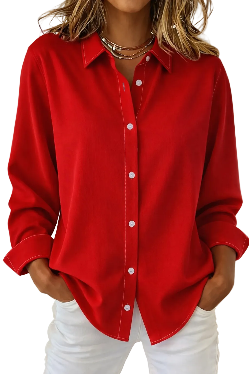 Chemisier Boutonné Femme Chic 2
