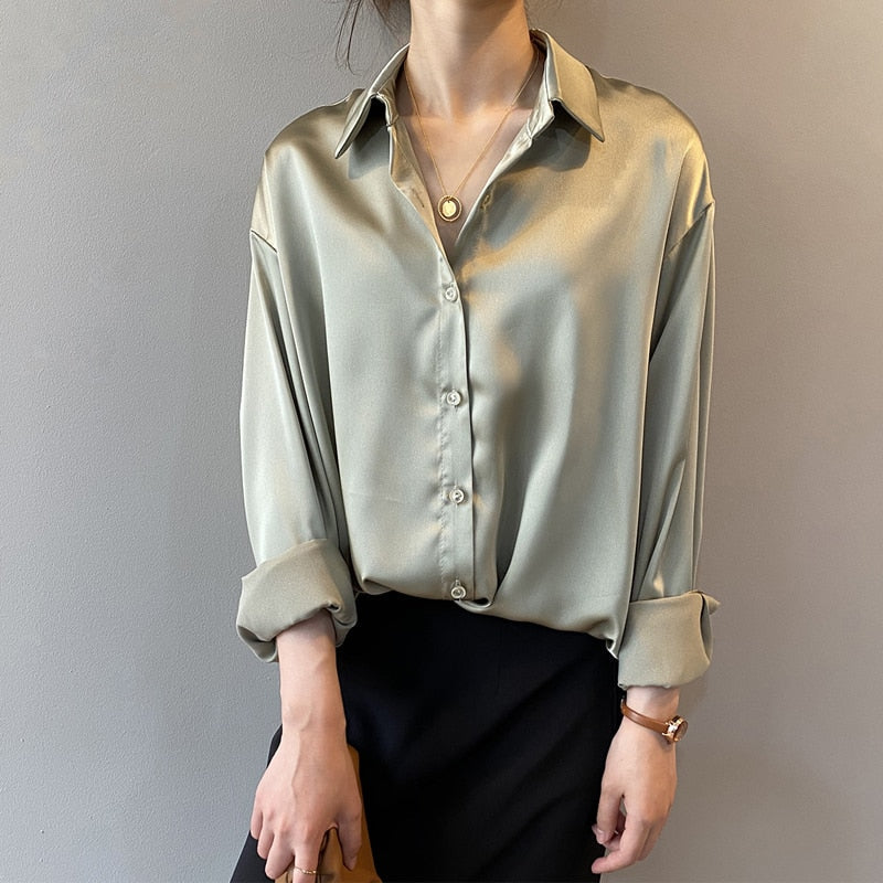 Chemisier Femme Vintage Chic avec Manches Bouffantes 2