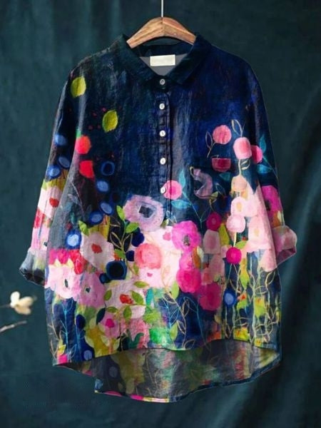 Chemisier Floral Femme Élégant 10
