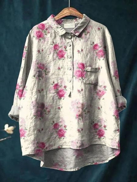 Chemisier Floral Femme Élégant 11