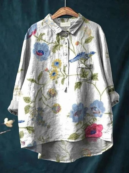 Chemisier Floral Femme Élégant 12