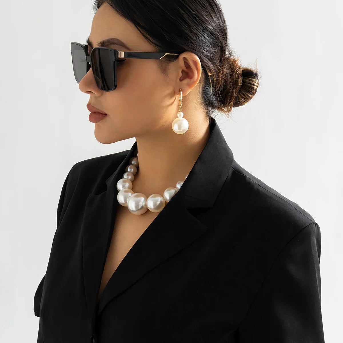Collier Femme Perles Surdimensionnées Élégant 4
