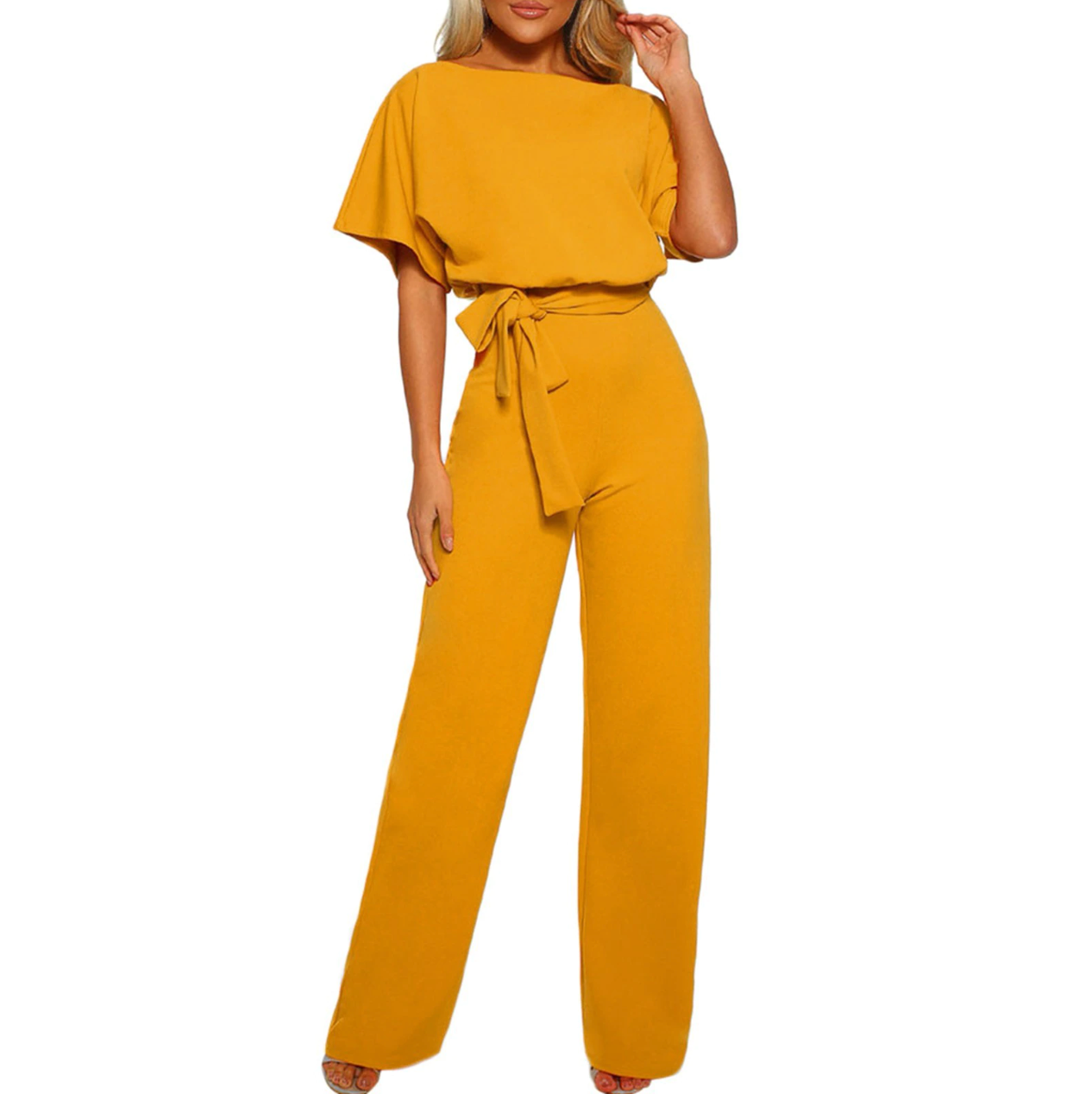 Combinaison Femme Chic Pantalon Coton Mélangé 3