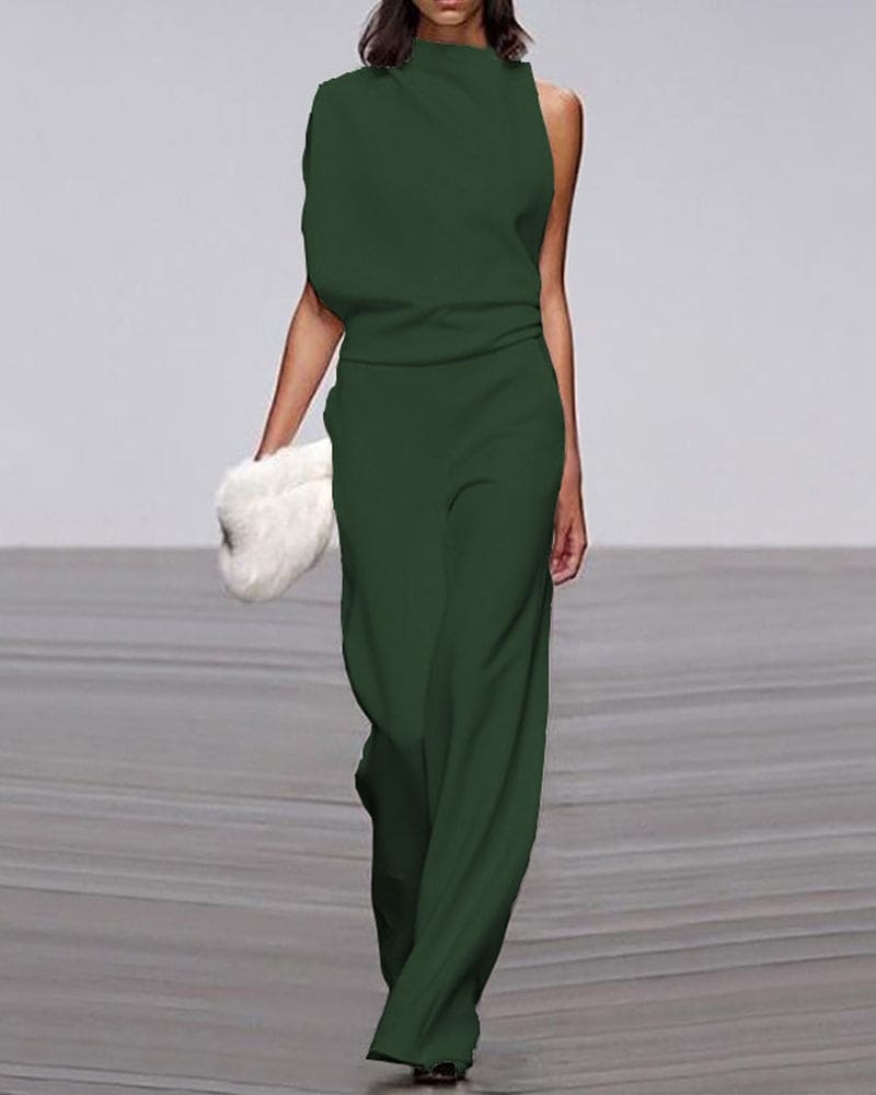 Combinaison Femme Col Montant Chic 1