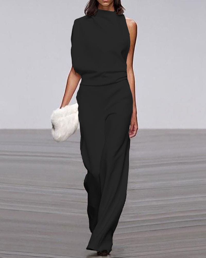 Combinaison Femme Col Montant Chic 2