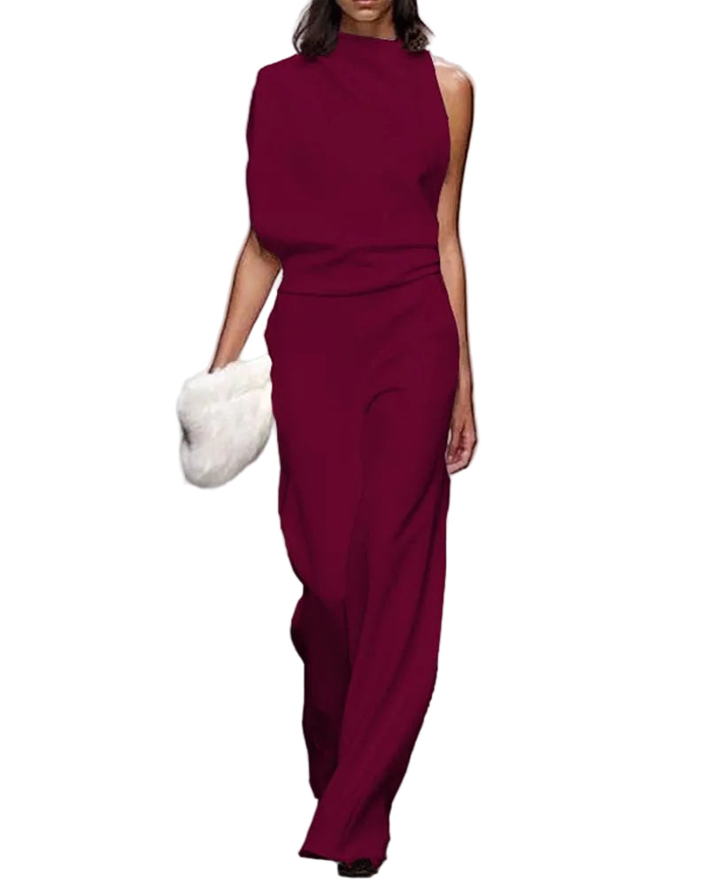 Combinaison Femme Col Montant Chic 5