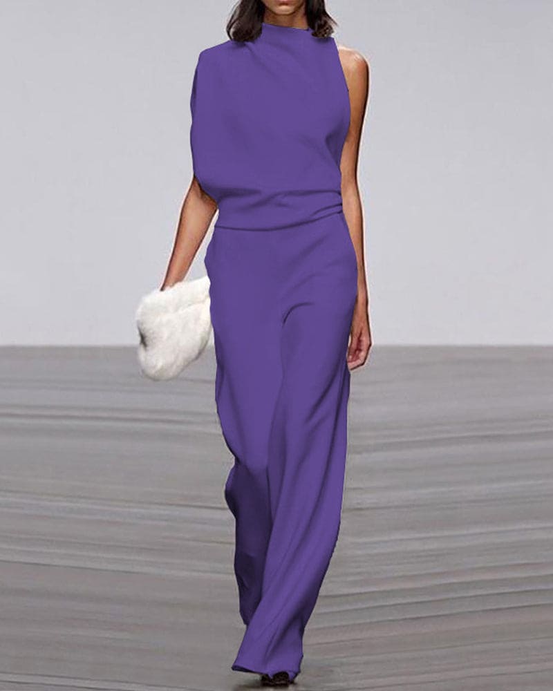 Combinaison Femme Col Montant Chic 6