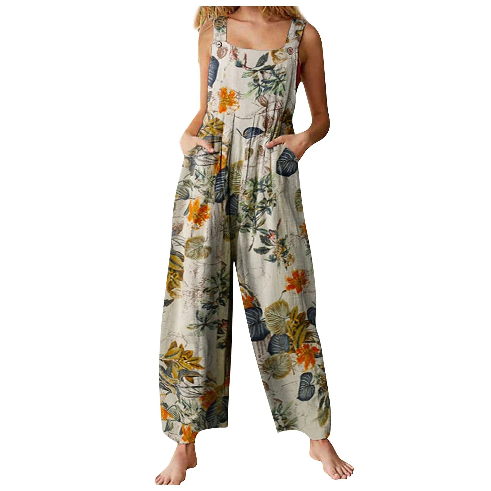 Combinaison Femme Décontractée Imprimé Floral 7
