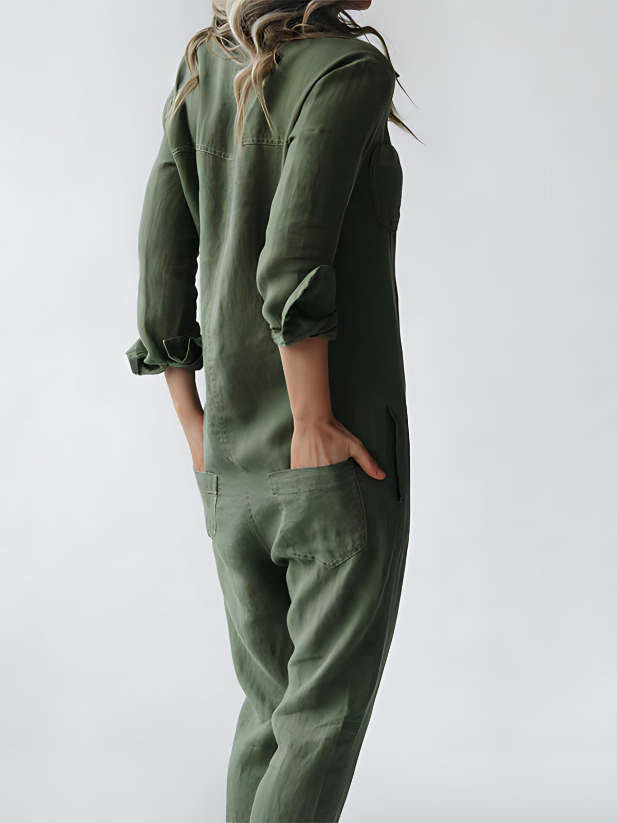 Combinaison Femme Élégante Ajustée en Polyester