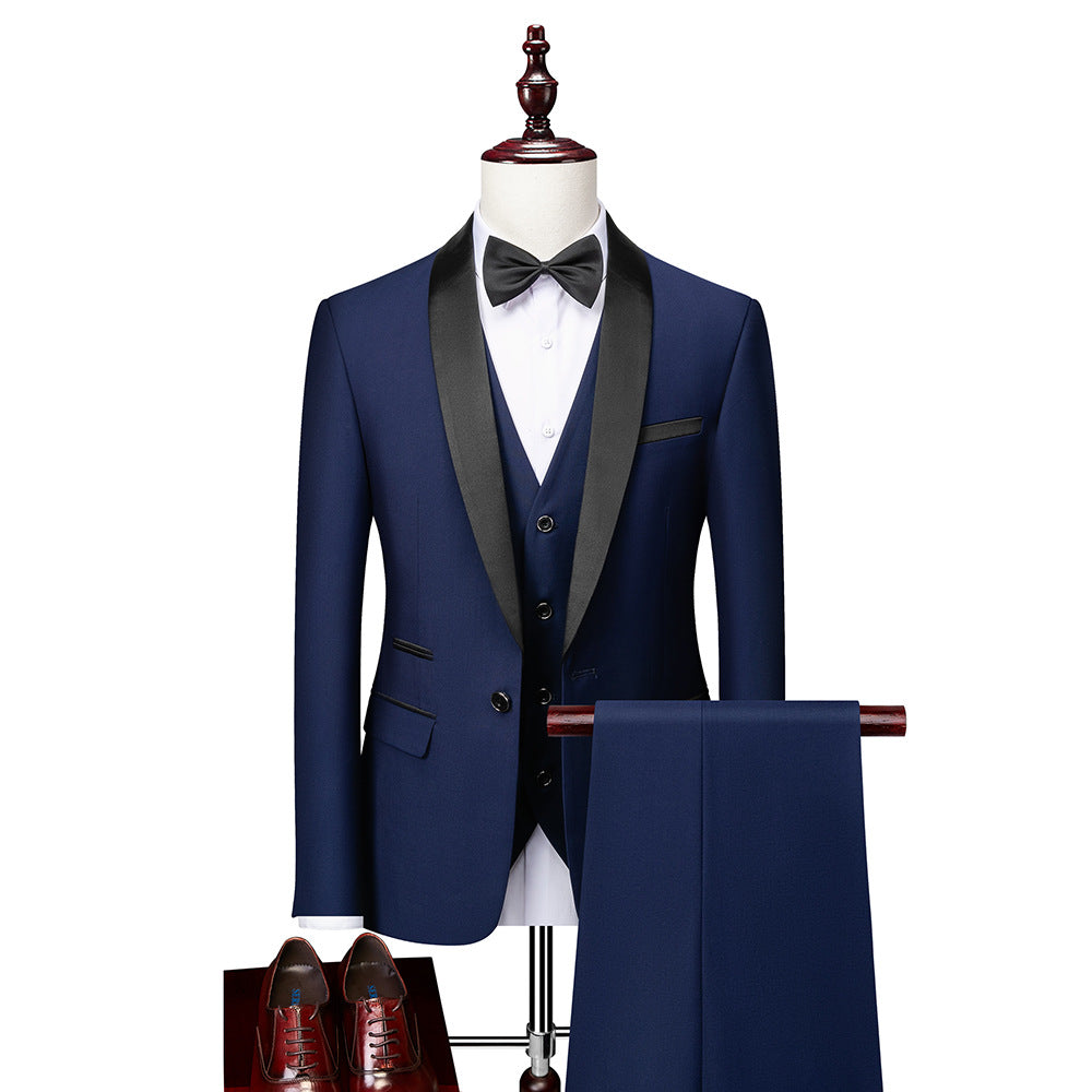 Costume Homme 3 Pièces Slim Fit en Laine pour Mariage et Événements Formels 2