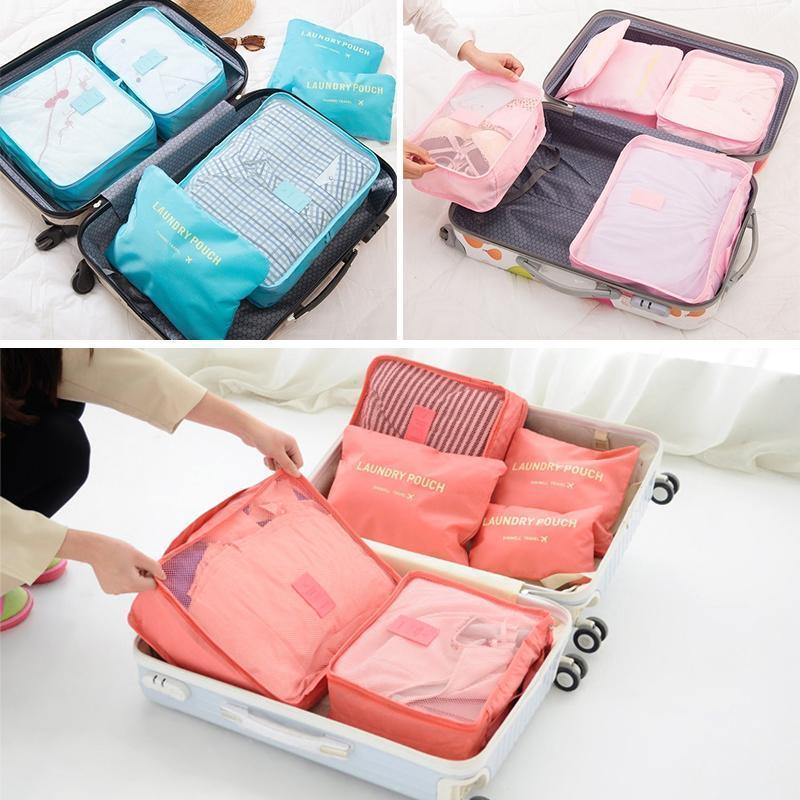 Ensemble de Cubes de Rangement Multicolore Polyester Imperméable pour Voyage-1