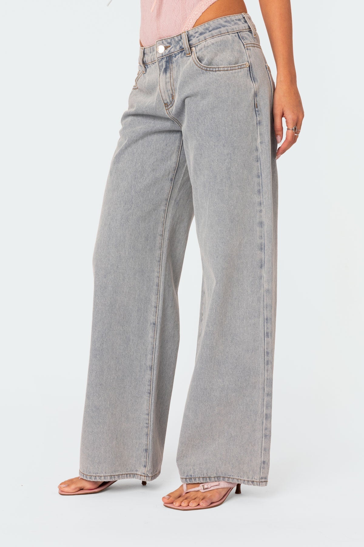 Jean Femme Flare Bleu Chic Denim Taille Haute-3