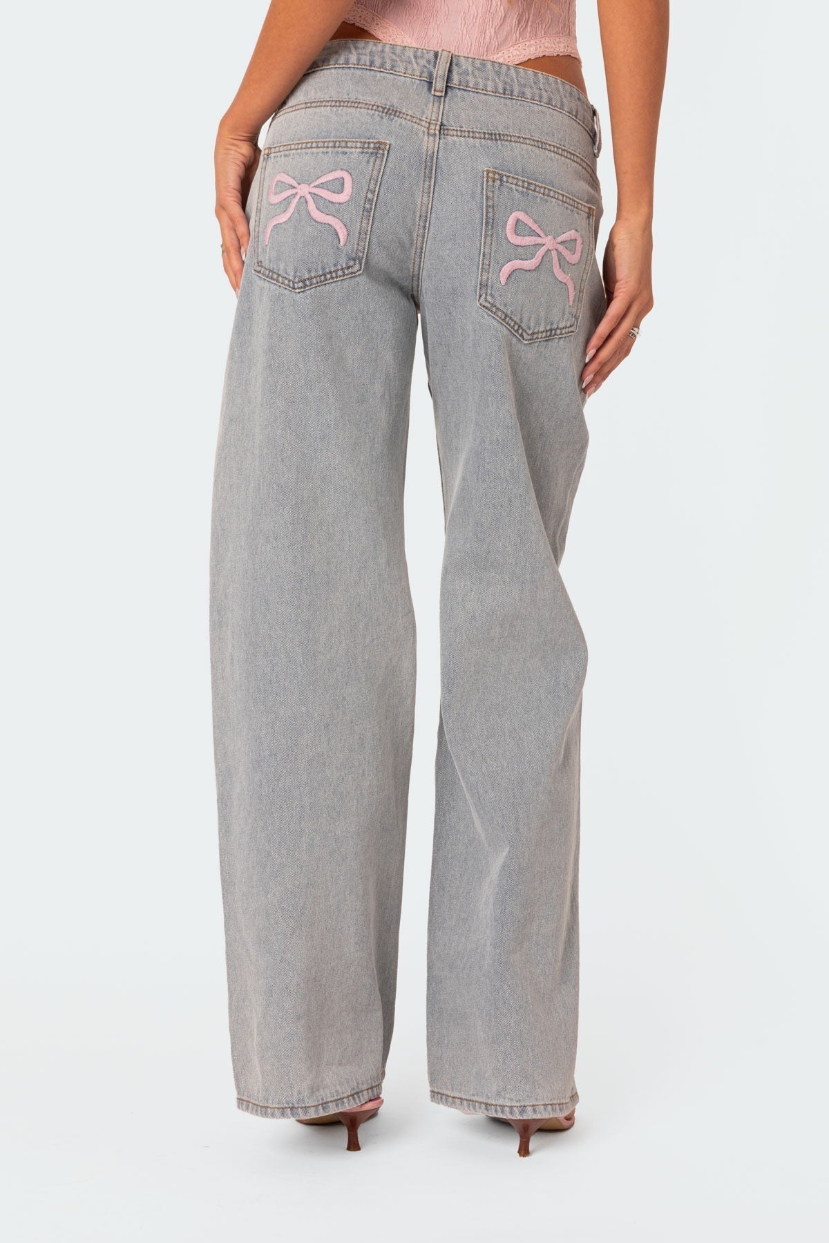 Jean Femme Flare Bleu Chic Denim Taille Haute-1