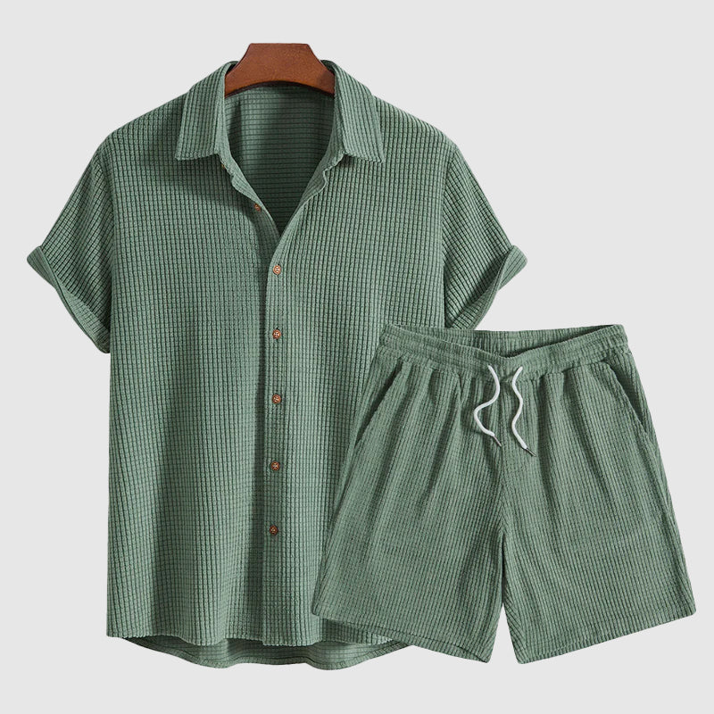 Ensemble Décontracté pour Homme avec Chemise et Short 1